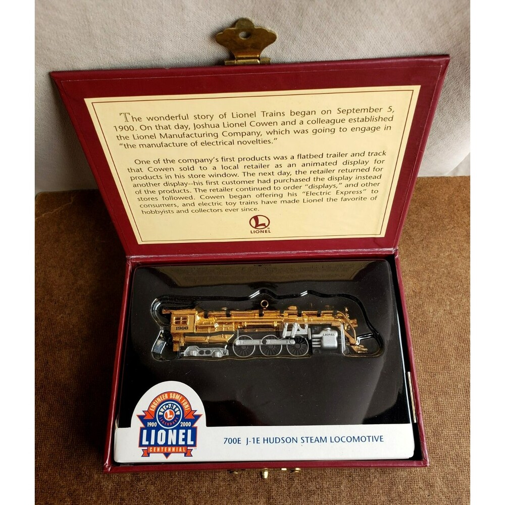 HALLMARK KEEPSAKE ORNAMENT 700E J-1E HUDSON STEAM LOCOMOTIVE Lionel Gold Plated